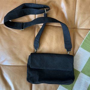 Small black anthropology crossbody bag